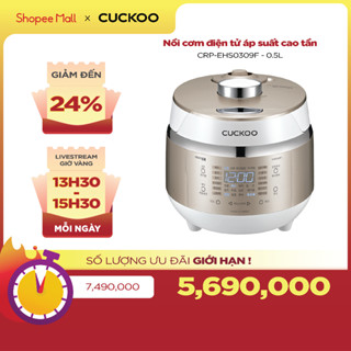 Nồi Cơm Điện Tử Áp Suất Cao Tần Mini 0.5L CRP-EHS0309F/WHGOVNCV- Bản Quốc Tế - Hàng chính hãng Cuckoovina