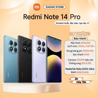 Điện thoại Xiaomi Redmi Note 14 Pro 8GB/256GB - Quốc Tế Chính Hãng Bảo Hành 24 Tháng - (Nguyên Seal)