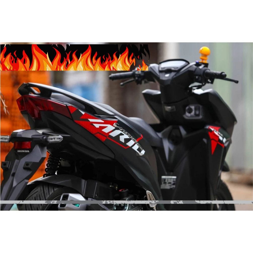Tem Rời Vario 150 đen tem đỏ trắng đơn giản HOT 2025