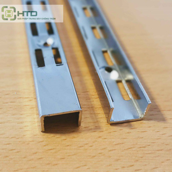 Thanh ray dọc gắn tường đôi A2 2 hàng lỗ