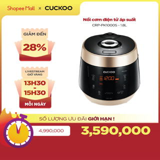 Nồi cơm điện tử áp suất CUCKOO CRP-PK1000S 1,8 lít - Hàng chính hãng