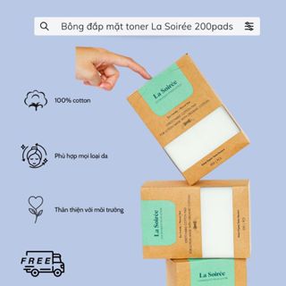 200 miếng Bông đắp toner co giãn La Soirée làm lotion mask