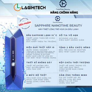 (LAGHITECH) Máy triệt lông trẻ hoá da công nghệ IPL sapphire lạnh pin sạc NanoTime B65Pro-Chính Hãng