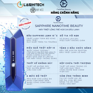 Máy triệt lông trẻ hoá da công nghệ IPL sapphire lạnh pin sạc NanoTime B65Pro - Hàng Chính Hãng (Bảo Hành 24 Tháng)