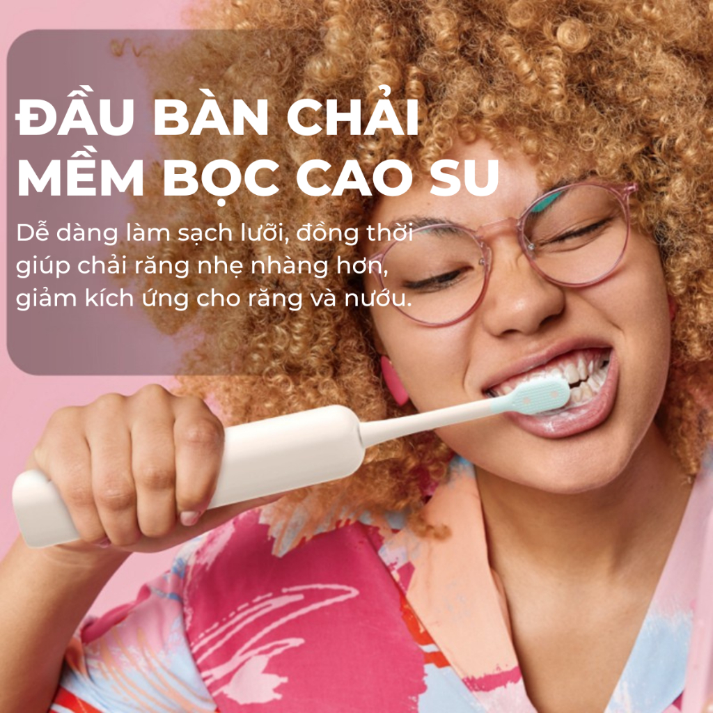 bàn chải điện Wisezen nâng cấp đặc biệt Chải Sạch Mảng Bám Tới 20X đánh răng tự động Tặng kèm 3 đầu thay thế | BigBuy360 - bigbuy360.vn
