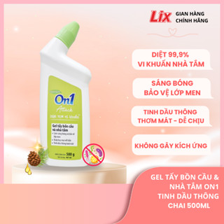 Gel tẩy bồn cầu và nhà tắm On1 dung tích 500G N0501, giúp diệt khuẩn 99,9 %, tẩy ố, làm trắng nhà tắm, bồn cầu hiệu quả