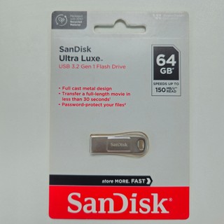 Usb 3.1 sandisk ultra luxe cz74 64gb 150mb/s