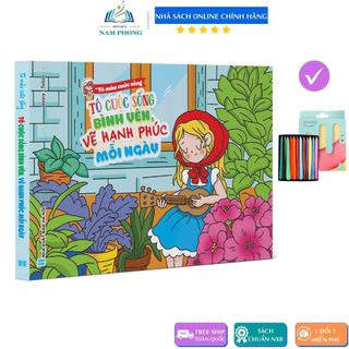  Sách - Tô Màu Cuộc Sống - Tô Cuộc Sống Bình Yên Vẽ Hạnh Phúc Mỗi Ngày - Có Lựa Chọn Thêm Sáp Hữu Cơ 