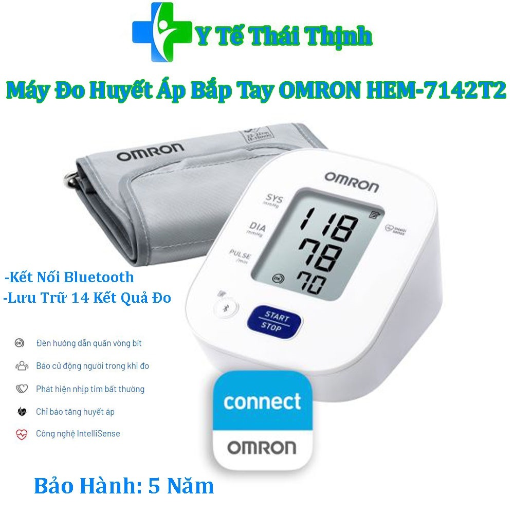 Máy Đo Huyết Áp Bắp Tay OMRON HEM-7142T2 Bảo Hành 5 Năm
