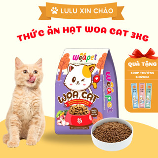 3KG Hạt Cho Mèo WOA CAT Thức ăn hạt cho mèo hạt nhỏ đầy đủ dưỡng chất dưỡng thiết yếu bổ sung Omega