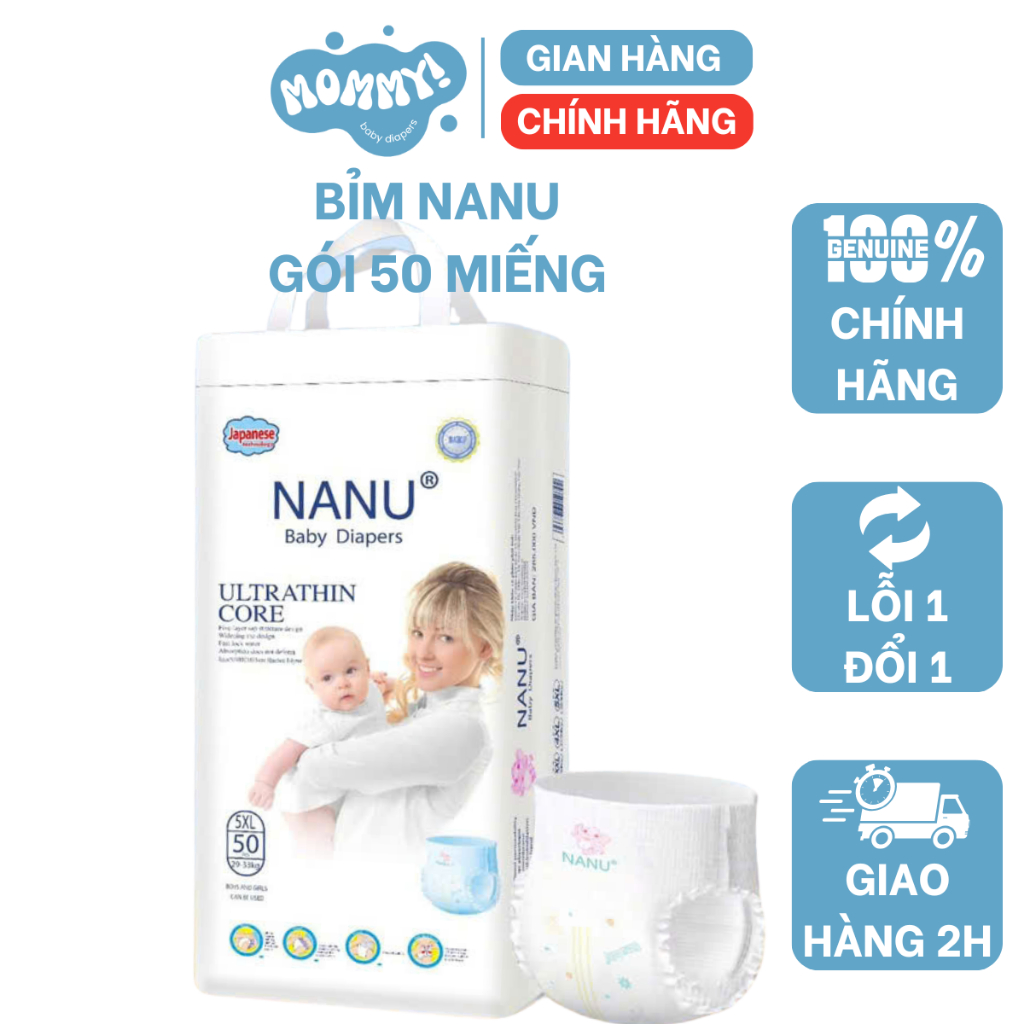 Bĩm quần/dán NANU xuất nhật size M50/L50/XL50/XXL50/XXXL50.....