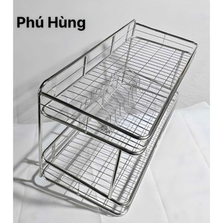 KỆ TREO 2 TẦNG INOX CAO CẤP ( ĐỦ SIZE) KỆ ĐỰNG CHÉN ĐĨA NHÀ BẾP