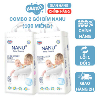 [COMBO 2 GÓI 100 MIẾNG] Tã/Bỉm NANU mới đủ size M100/L100/XL100/XXL100/XXXL100/4XL100/5XL100....