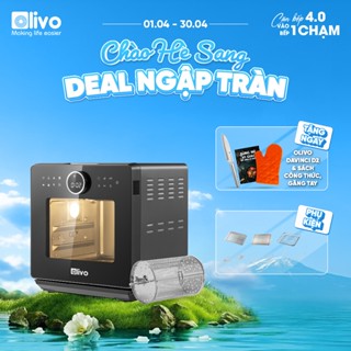 Nồi Chiên Hơi Nước OLIVO SF16 PRO Phiên Bản Mới - Nồi Chiên Hấp 70 Menu Cài Sẵn - Phụ Kiện Inox 304