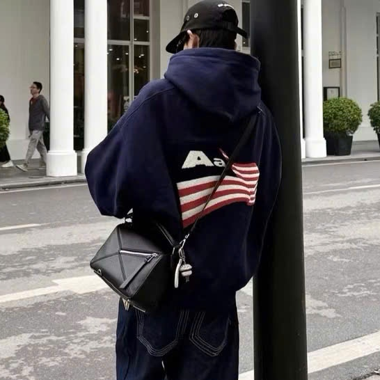 Áo Hoodie AASTU BOXY Thêu Xù Hình Lá Cờ Siêu Xịn, Chất Nỉ Bông Dày Dặn Cao Cấp Local Brand