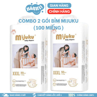 [2 BỊCH 100 miếng] Bỉm Mijuku size S100/M100/L100/XL100/2XL100/3XL100/4XL100/5XL100 cho bé từ 3kg trở lên.....