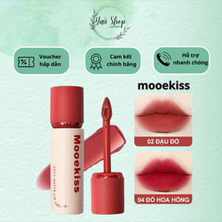 Son Mooekiss Không dính cốc Kỹ thuật khóa màu Son lì Son môi 6 Màu Có Sẵn 3g