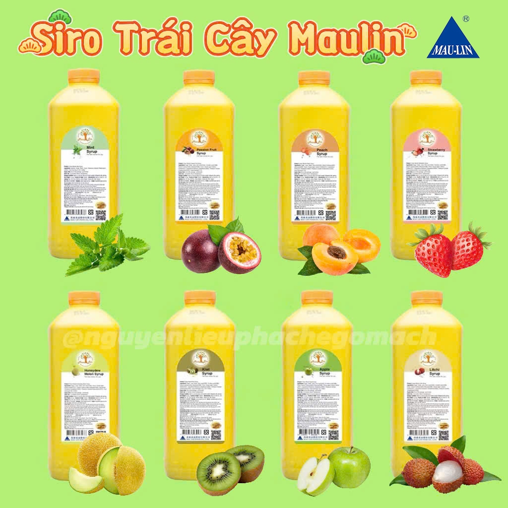   NHIỀU VỊ  SIRO TRÁI CÂY MAULIN CAN VÀNG 2.5KG  SYRUP MAULIN ĐÀI LOAN 2.5KG 