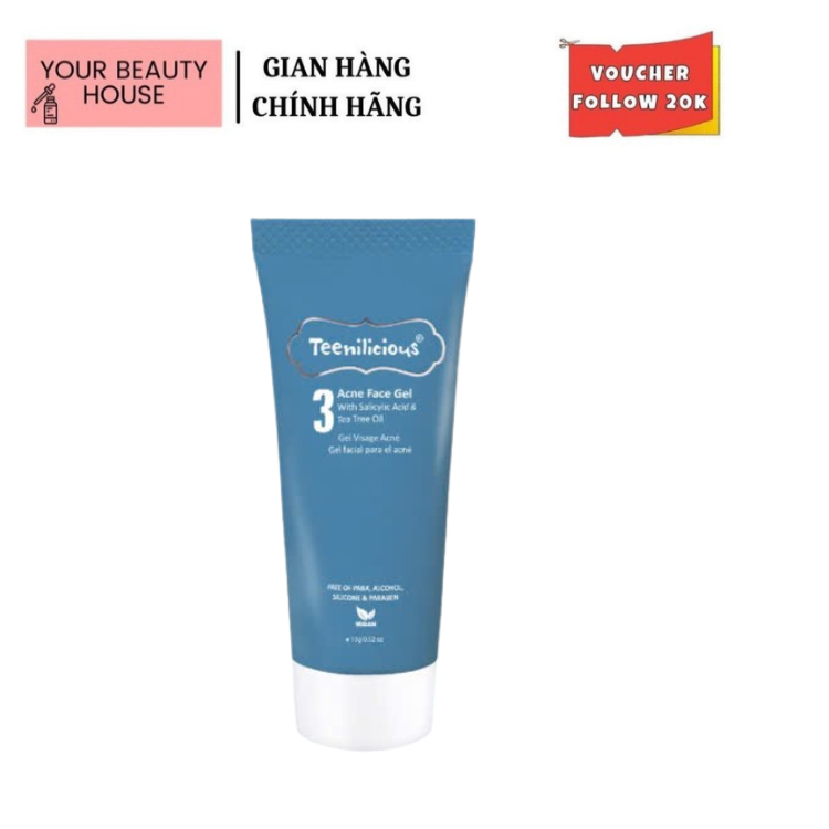 Teenilicious Acne Face Gel - Gel Hỗ Trợ Trị Mụn - 15g