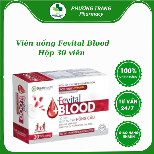 [MUA 2 TẶNG 1] Viên uống bổ sung sắt Fevital Blood Bổ sung sắt, vitamin và khoáng chất cho phụ nữ
