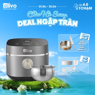 Nồi Cơm Điện OLIVO RC86 1.5L - Lòng Nồi Inox 304 - Chống Dính Tự Nhiên - Nấu Cơm Dẻo Ngon