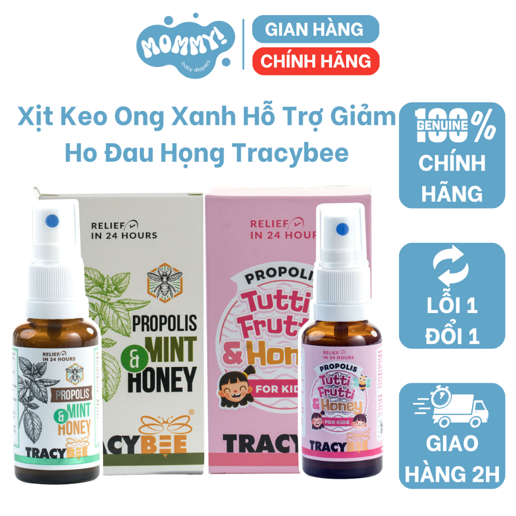 [Date 25/07/27] Xịt Keo Ong Xanh Hỗ Trợ Giảm Ho Đau Họng Tracybee Dùng Được Cho Trẻ Nhỏ
