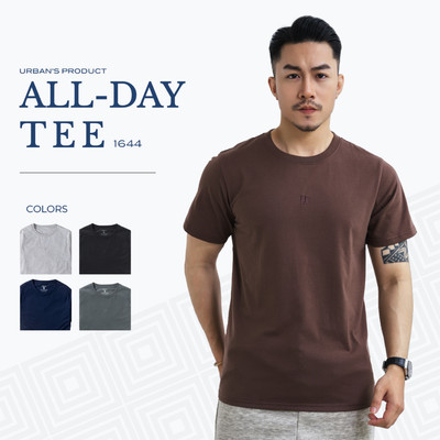 Áo Thun Nam URBAN Vải COTTON Mềm Mịn Co Giãn Tốt, Áo Phông Cộc tay Cổ Tròn Phom Slim Basic NO.1844