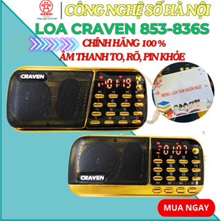 Combo Loa Đài Craven Nghe Thẻ Nhớ, USB, FM, Loa Tắm Ngôn ngữ Học Tiếng Anh, Nghe Pháp, Loa CRAVEN 853(3 PIN) 836S(2 PIN)
