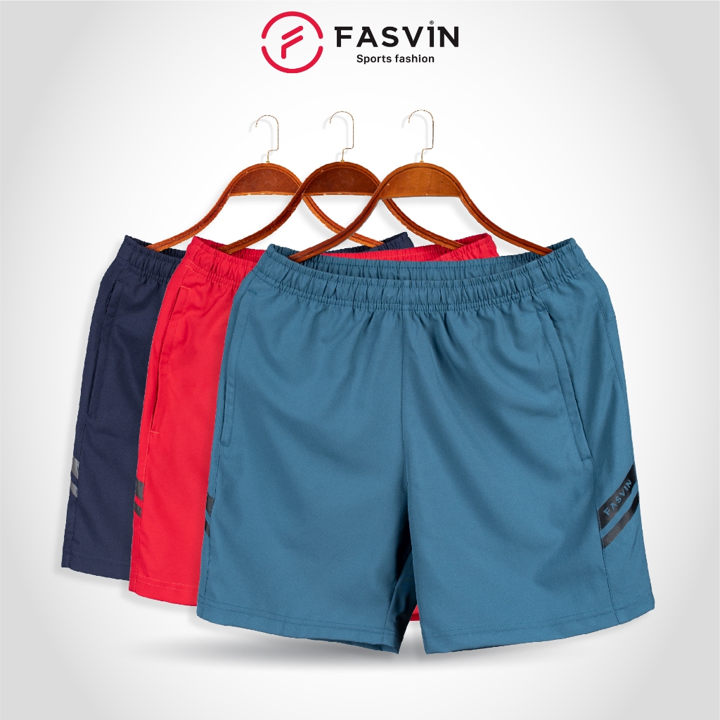 Quần đùi running nam ngắn chạy bộ Fasvin R23561.HN vải Dù Gió nhẹ mát tiện dụng thể thao hay mặc nhà