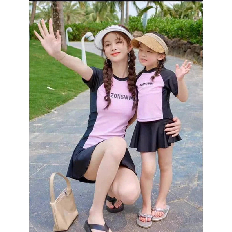 [ hàng sẵn HCM] Bikini nữ đồ bơi cặp mẹ và bé 2 mảnh phối váy kín đáo dễ thương [ 10-65kg ] MANILLA | BigBuy360 - bigbuy360.vn