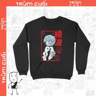 Áo sweater Rei Ayanami - Neon Genesis Evangelion Unisex Trùm Cuối Anime Nỉ Bông 100% Unisex 0101 