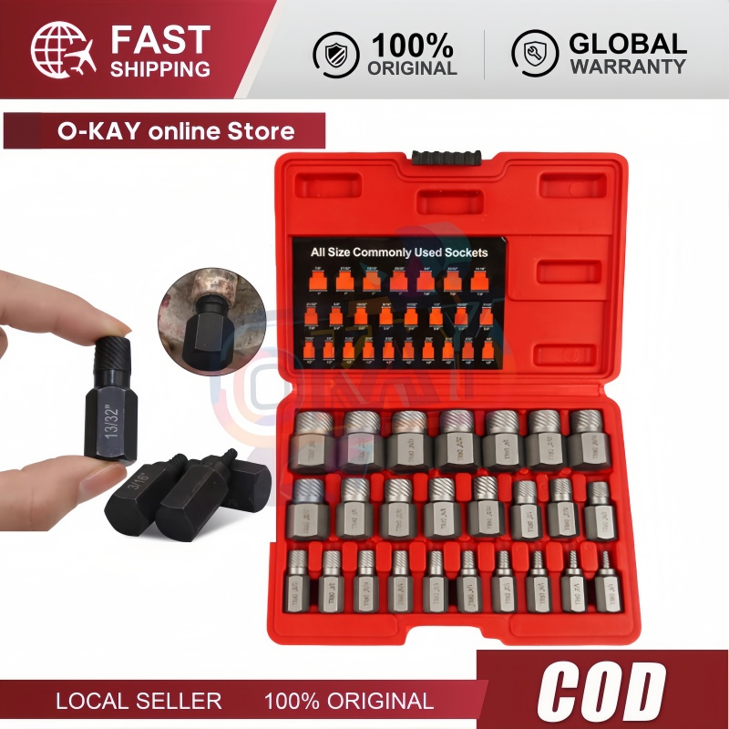 Bộ 25 Chiếc Dụng Cụ Lấy Ốc Vít Gãy – Dụng Cụ Tháo Ốc Vít Lục Giác Chuyên Dụng