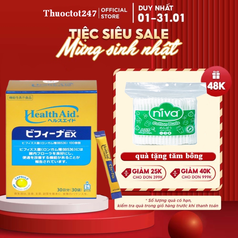 Men vi sinh Bifina Nhật Bản loại EX 30 gói - Thoát ngay viêm đại tràng, không lo tái phát