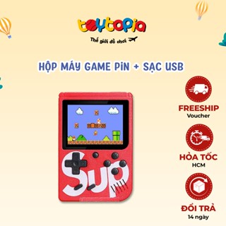 Máy chơi game sup 400 có tay cầm dành cho 2 người màn hình rộng 3 inch kết nối với TV