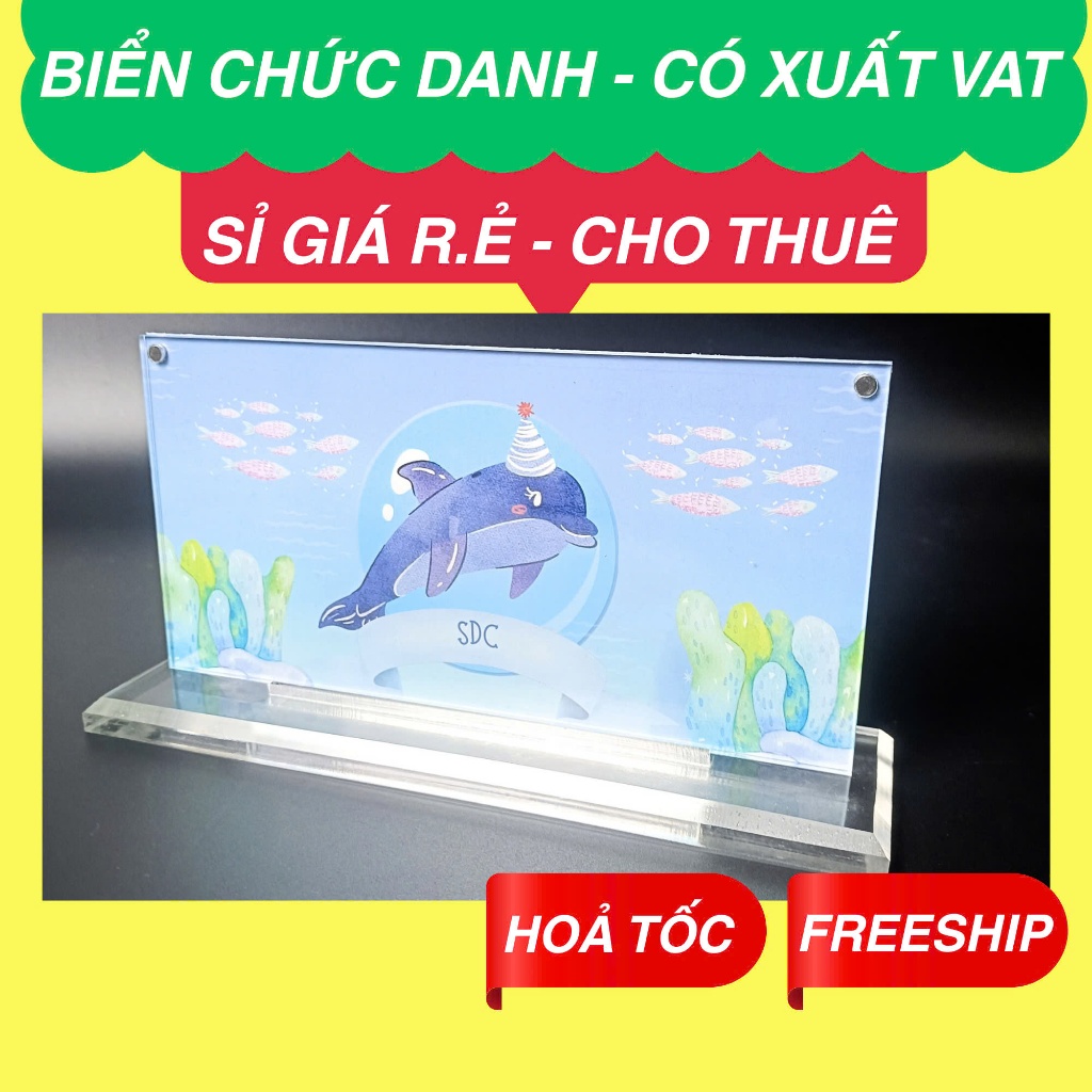 (Chuyên sỉ và cho thuê) Biển chức danh mica - Biển chức danh để bàn - Bảng mica trưng bày - Bảng chứ