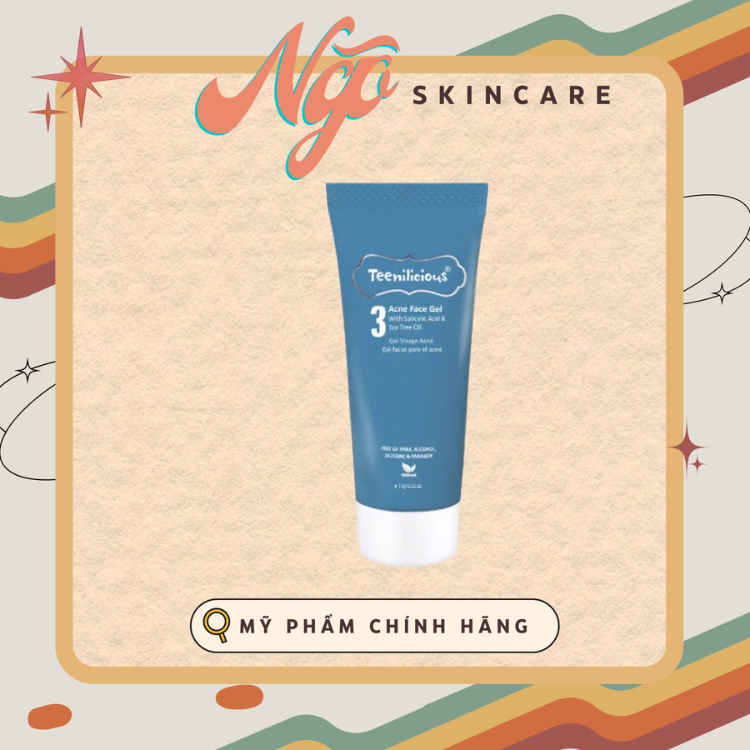 Gel Hỗ Trợ Chấm Trị Mụn Dành Cho Dầu Mụn Và Nhạy Cảm  Acne Face Gel Teenilicious - 15g