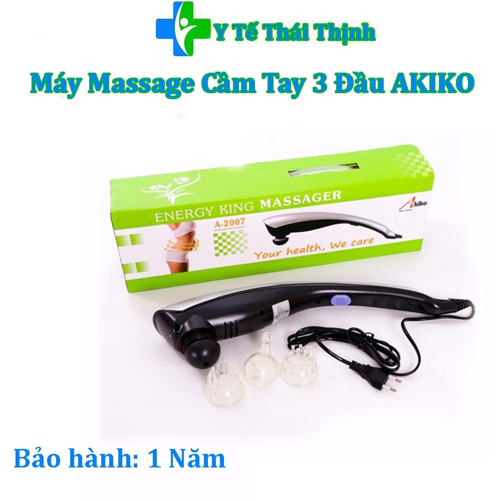 Máy Massage Cầm Tay 3 Đầu AKIKO Bảo Hành 1 Năm