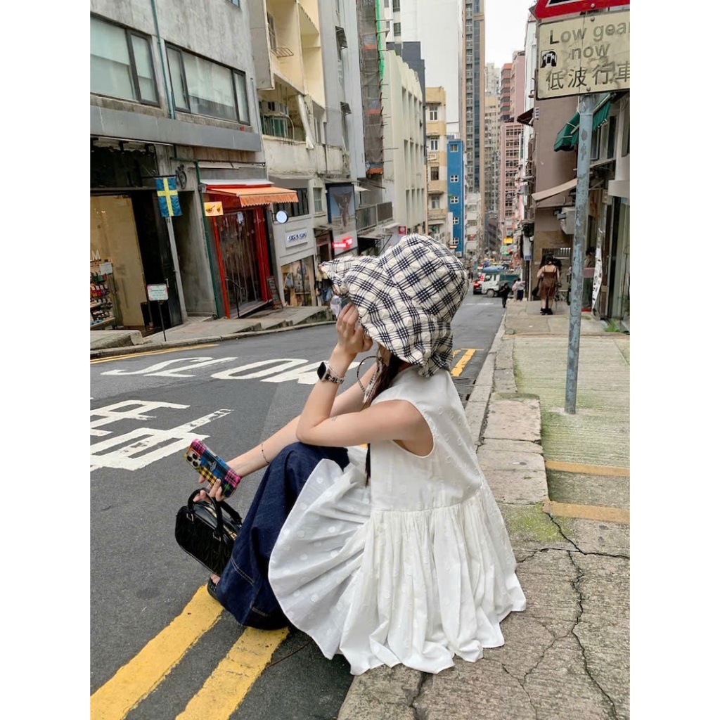 Áo sơ mi dáng dài babydoll xếp ly Yummy họa tiết hoa, Áo kiểu sát nách đáng yêu S27 | BigBuy360 - bigbuy360.vn