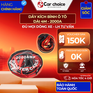 Dây Câu Kích Bình Ắc Quy Ô Tô Dài 4m Dòng 2000A Kích Điện Ắc Quy Cứu Hộ Ô Tô Loại To Dài