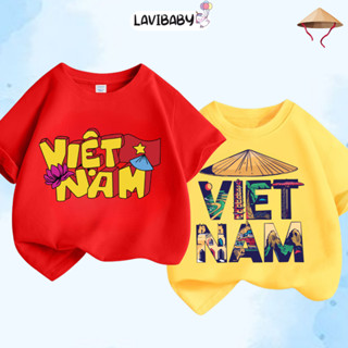 Áo thun Việt Nam cho bé Áo phông LaviBaby cho bé trai bé gái chất cotton Mềm mịn Thoáng mát - VN2