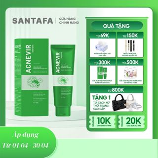 Sữa rửa mặt chiết xuất keo ong xanh thiên nhiên, giảm mụn, an toàn, dành cho mọi loại da ACNEVIR SANTAFA 100gr