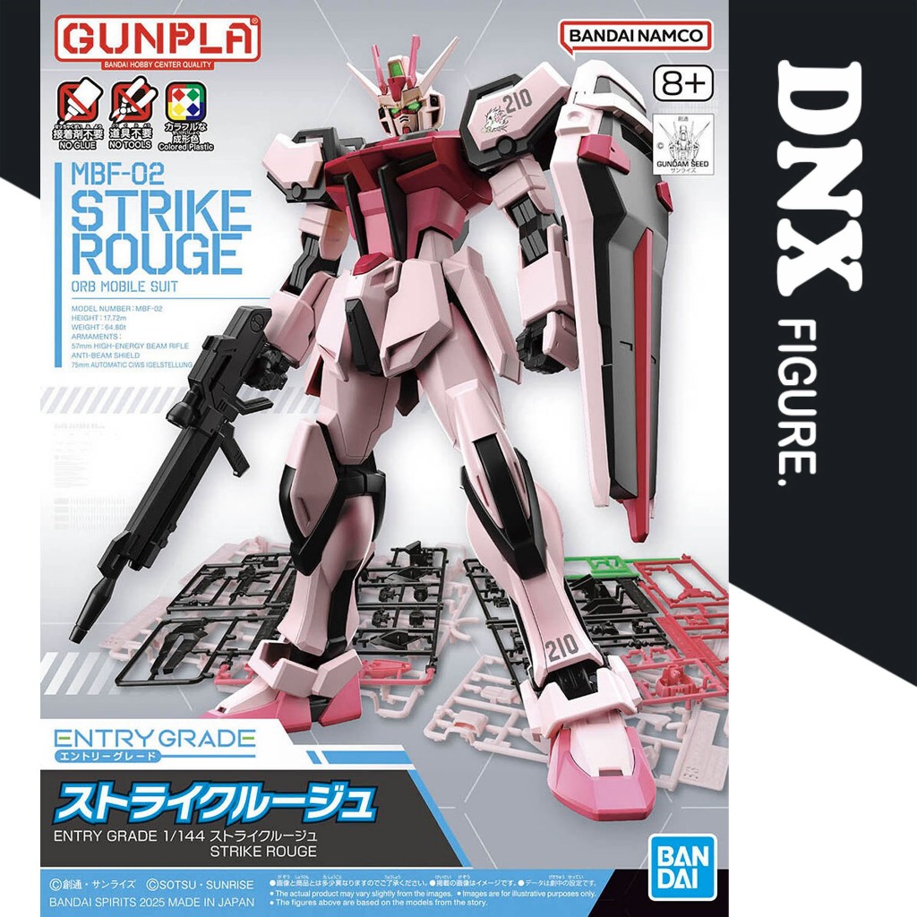 Mô Hình Lắp Ráp Entry Grade EG Gundam 1/144 Strike Rouge (New Seal)