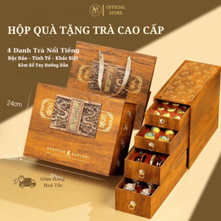 Set Hộp Quà Tặng Trà Kèm Ấm Thời Đại Thịnh Vượng Cao Cấp 4 Đại Danh Trà Quà Biếu Sếp, Sự kiện