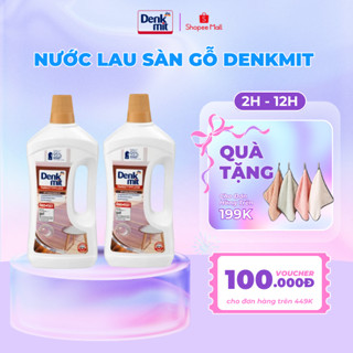 Nước lau sàn gỗ cao cấp Denkmit nhập khẩu Đức chai 1 lít lau sạch và tạo độ sáng bóng cho sàn gỗ