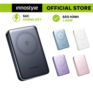 Pin dự phòng từ tính Innostyle Powermag Slim 15W Wireless 10000mah chính hãng, sạc nhanh
