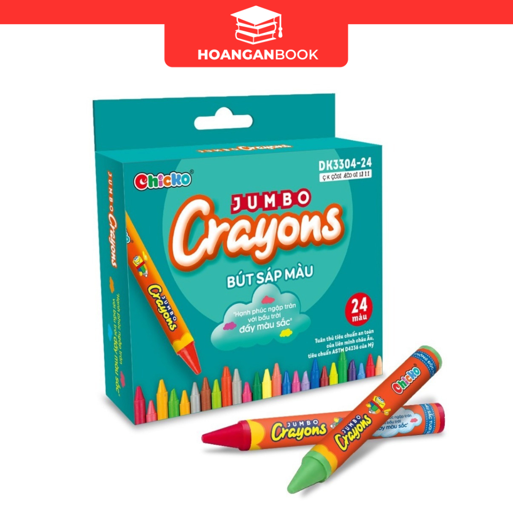 Bút Sáp DUKA: Bút Sáp Màu Jumbo Crayons 12-24 Màu - An Toàn Cho Bé