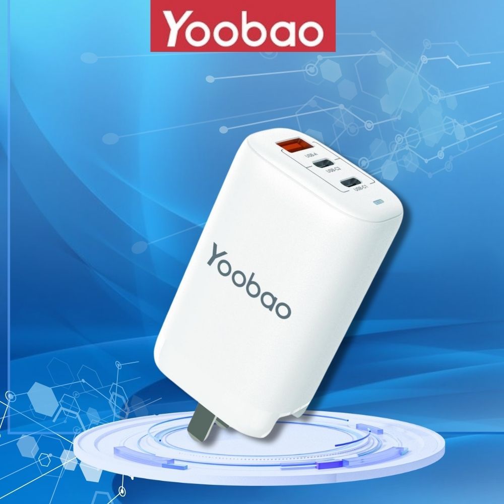 Củ sạc nhanh 65W Yoobao YAD-C003 3 cổng sạc /củ sạc 2 cổng 20w / Type C + Type C + USB-A