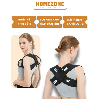  Đai Đeo Chống Gù Lưng Home Zone - Hỗ Trợ Định Hình Cột Sống Hiệu Quả - Dành Cho Mọi Đối Tượng 