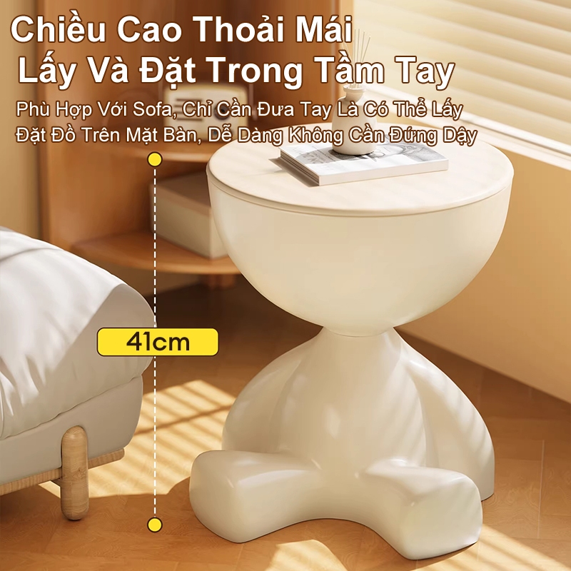 IB Bàn phụ phòng khách Bàn cà phê Bàn nhỏ ban công Chất liệu PP bền bỉ Chống trầy xước Nhiều màu sắc | BigBuy360 - bigbuy360.vn