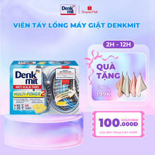 Viên tẩy lồng máy giặt Denkmit Hộp 60 viên loại bỏ mùi hôi cặn bẩn lâu ngày.